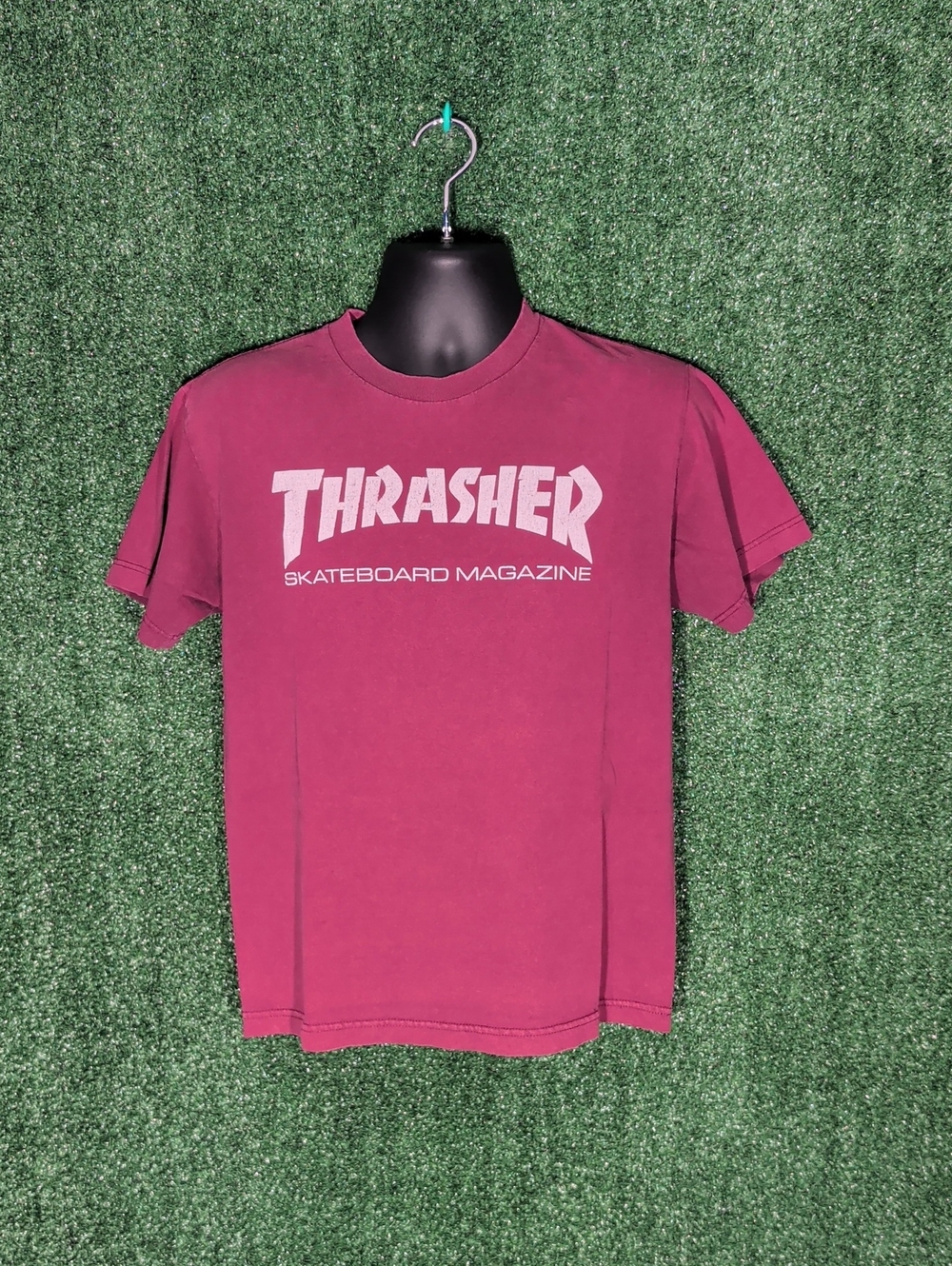Thrasher Graphic T Shirt Skateboard Magazine Maroon Skateboard Size M
